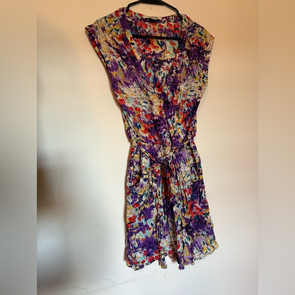 Colorful Floral Midi Dress - Picture 1 of 9
